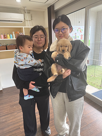 宮崎県宮崎市在住のお客様ご家族とゴールデンレトリバー