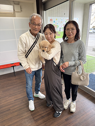 宮崎県宮崎市在住のお客様ファミリーとゴールデンレトリバー